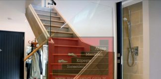 Demir Kaplama Ahşap Merdiven